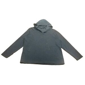 Travis Mathew Hoodie Mens L Blue Cotton Modal Blend Knitted Chevron Lightweight